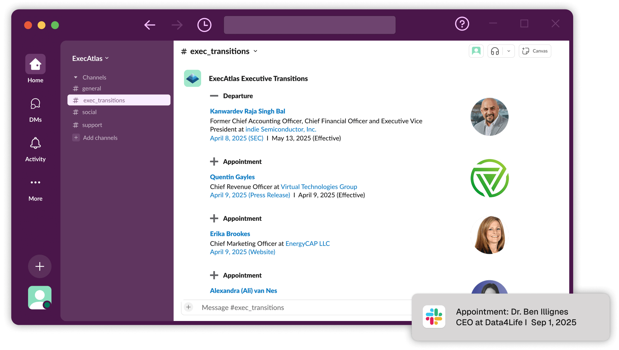 Slack UI Screenshot